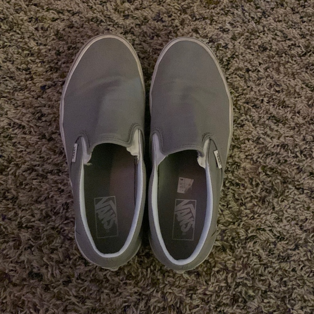 Slip on Vans, light gray, size 9.5